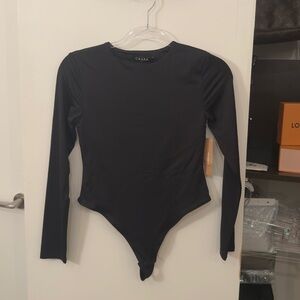 Caara Black Long Sleeved Bodysuit